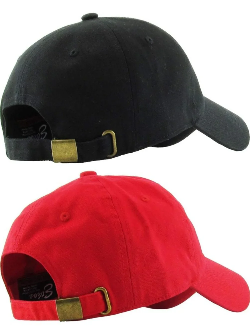 Classic Unisex Cotton Adjustable Low Crown Baseball Cap - Plain Dad Hat, Casual